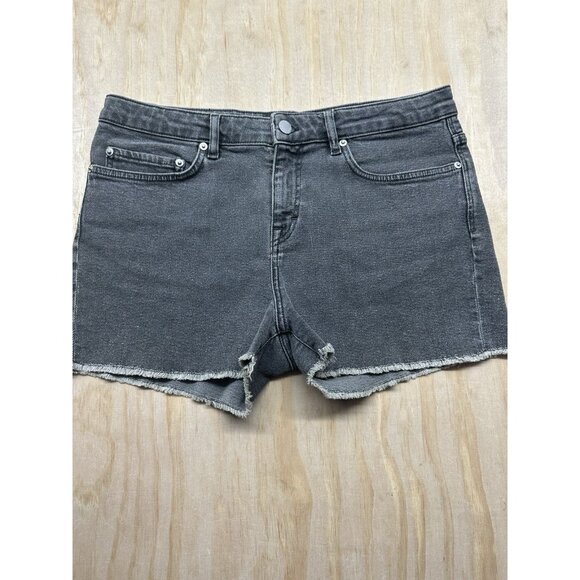 BLK DNM Women's Black Cut Off Shorts Size 28 (see Pictures) Summer Basic Jean - Picture 1 of 6